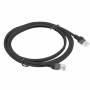 Кабел lanberg patch 50-pack, cat.5e,  rj-45 - rj-45, male / male, 2 m, черен, pcu5-10cc-0200-bk