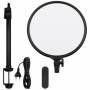Led лампа за стрийм streamplify glow light 14, 2500 lm, 3000k - 6000k, 36 cm диаметър, черна, spmc-gl14222