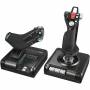 Контролери logitech g saitek x52 pro flight control system, дросел и стик за космически симулации, lcd дисплей, двойно окачване, led подсветка, 2x usb