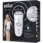 Епилатор braun silk-epil 7 7-880 sensosmart, безжичен, водоустойчив, 7 аксесоара, бял/сребрист
