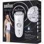 Епилатор braun silk-epil 7 7-880 sensosmart, безжичен, водоустойчив, 7 аксесоара, бял/сребрист