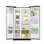 Хладилник samsung refrigeration, side by side, 543л , ice maker, twin cooling +, water dispenser, мини бар, клас  a++ , цвят черен| rs7778fhcbc/ef