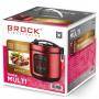 Мултикукър с 36 програми brock mc 3602 rd, 700w, 5 литра, керамично покритие, отложен старт, червен
