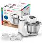 Кухненски робот bosch, 700 w, 4 скорости, купа 3.8 л, 3d планетарен миксер, бял, mums2ew00