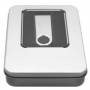 Mediarange кутия за съхранение на usb флаш памет, метал, сив, box903