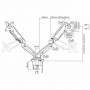 Стойка за монитор за бюро act ac8312, за два монитора, регулируема, 13 инча - 32 инча, ewent-act-mon-ac8312