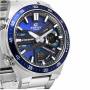 Мъжки часовник casio, edifice classic, корпус от масивна неръждаема стомана, каишка от неръждаема стомана, водоустойчив, 10 bar, минерално стъкло, све