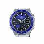 Мъжки часовник casio, edifice classic, корпус от масивна неръждаема стомана, каишка от неръждаема стомана, водоустойчив, 10 bar, минерално стъкло, све