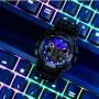 Мъжки часовник casio g-shock classic, 20bar, корпус от полимер, верижка от полимер, led подсветка, черен, ga-100rgb-1aer