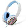 Слушалки canyon cnl-hp03 stripes (20hz-20khz, cable, 1.8m) white - cnl-hp03s