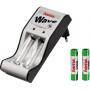 Зарядно устройство за батерии hama "wave" plug-in charger set 2x aaa 1000mah - hama-73482