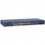 Комутатор netgear 24 x 10/100 prosafe smart switch with 4 x gigabit ports (2 copper and 2 sfp) and 12 x poe (up to 100w)- fs728tlp-100eus