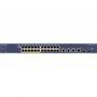 Комутатор netgear 24 x 10/100 prosafe smart switch with 4 x gigabit ports (2 copper and 2 sfp) and 12 x poe (up to 100w)- fs728tlp-100eus