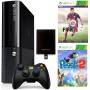 Конзола xbox 360 slim n 4gb + игра peggle 2 + fifa 15 + твърд диск xbox 360 slim 250gb