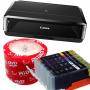 Мастилоструен принтер canon pixma ip7250 + касети mediarange canon + 50 бр. printable дискове dvd-r
