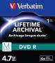 Dvd-r verbatim m-disc slim case 4.7 gb 4x speed, vitesse, velocidad