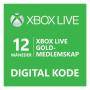 Xbox live 12-month gold card digital code a05892