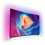 Lcd телевизор philips 55 инча curved tv, ultra hd, android, ambilight 3, 1400hz pmr ultra, active 3d, hex core, voice&keyboard rc - 55pus8700/12