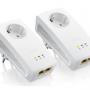 Адаптер zyxel pla5256 twin pack, 2x 1000mbps powerline past-thru gigabit adapter, directplug design, 128-bit aec protection, wps button, qos media str
