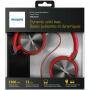 Слушалки philips с лента за глава, dj style цвят червен - shl3160rd