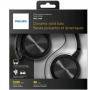 Слушалки philips с лента за глава, dj style цвят черен - shl3160bk