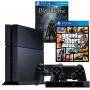 Комплект конзола sony playstation(ps4) + игра gta 5 + игра bloodborne + 2ри джойстик + камера