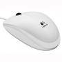 Оптична мишка logitech optical mouse b100  usb, 3 but, бяла - logitech-mouse-b100w