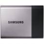 Външен диск samsung portable ssd t3 series, 250 gb 3d v-nand flash, slim, usb 3.0, metal silver, mu-pt250b/eu