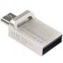 Флаш памет transcend, 16gb, jetflash 880 on-the-go for android, usb 3.0, silver plating, ts16gjf880s