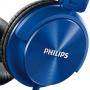 Слушалки с лента за глава, philips dj style, с микрофон, сини, shl3065bl