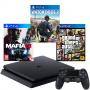Конзола playstation 4 slim 500gb black, sony ps4+игра watch dogs 2 +игра gtav (gta5): grand theft auto v+игра mafia iii