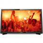 Телевизор philips, 22 инча, led tv, hd, dvb t2/c/s2, digital cristal clear, 200 ppi, 16w, чрен, 22pfs4031/12