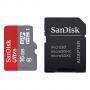 Карта памет sandisk micro sdhcuhs-i, + адаптер, 16gb, class 10, sd-sdqunc-016g-gn6ma