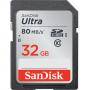 Карта памет sandisk ultra sdhc, 32gb, class 10 uhs-i, 80 mb/s, sd-sdunc-032g-gn6in