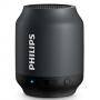 Philips bluetooth безжична портативна колонка, акумулаторна батерия 2 w, цвят: черен, bt25b