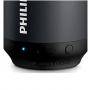 Philips bluetooth безжична портативна колонка, акумулаторна батерия 2 w, цвят: черен, bt25b