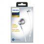 Слушалки с микрофон philips тапи, бял- сребрист цвят, she8105sl
