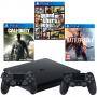 Конзола playstation 4 slim 500gb black, sony ps4+игра battlefield 1+игра call of duty: infinite warfare +игра gtav (gta5)+ геймпад - dualshock 4
