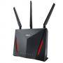 Безжичен рутер asus rt-ac86u, двубандов ac2900 nitroqam, 750+2167 mbps, 1 x usb 3.0, 1 x usb 2.0, gigabit, asus-rt-ac86u