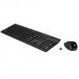 Безжични мишка и клавиатура hp wireless keyboard mouse 200, черни, z3q63aa