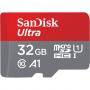 Карта памет sandisk ultra 32gb micro sdhc uhs-i card with adapter, read up to 98mb/s, sdsquar-032g-gn6ma