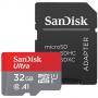 Карта памет sandisk ultra 32gb micro sdhc uhs-i card with adapter, read up to 98mb/s, sdsquar-032g-gn6ma
