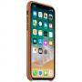 Калъф за apple iphone x leather case - saddle brown, кафяв, mqta2zm/a