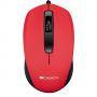 Мишка canyon optical wired mice, 3 buttons, dpi 1000, red, cne-cms01r