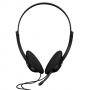 Слушалки canyon pc headset with microphone, volume control and adjustable headband, cable 1.8m, black, cne-chs01b