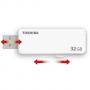 Флаш памет toshiba u203 32gb usb 2.0, бяла, smc01053