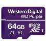 Карта памет мicrosd card 64gb wd purple class 10 uhs speed class 1 (u1) microsdxc, read-write: up to 80mbs, 50mbs, wdd064g1p0a