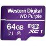 Карта памет мicrosd card 64gb wd purple class 10 uhs speed class 1 (u1) microsdxc, read-write: up to 80mbs, 50mbs, wdd064g1p0a