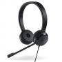 Слушалки dell uc350 pro stereo headset, overhead, wired, black, 520-aamc