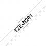 Етикетна лента brother tze-n201, black on white, non laminated, 3.5mm, 8m, tzen201